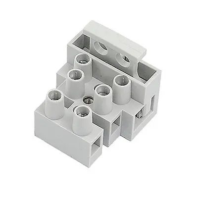 

10 Pcs 3P Terminal Block Connector Gray for 5x20mm Fuse
