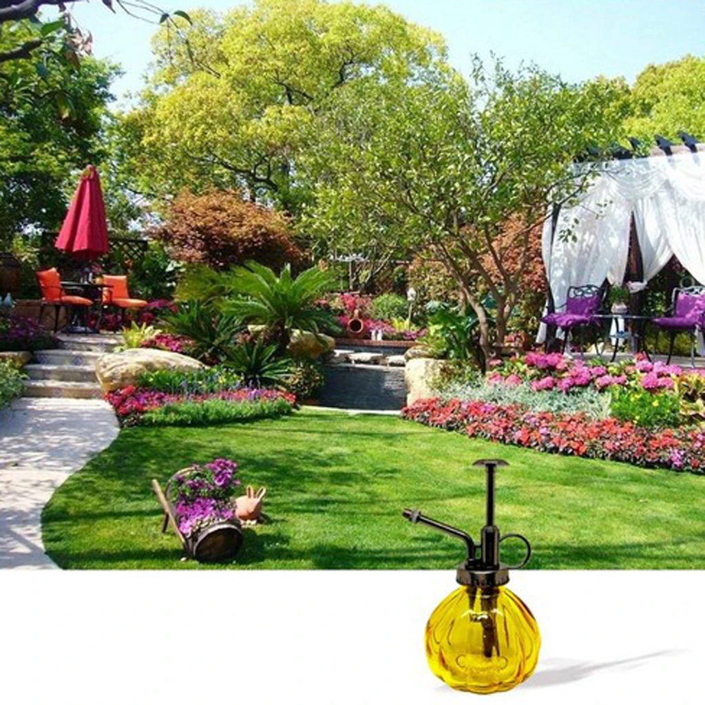 Vintage Sprayer Pressure Spray Bottle Garden Plant Flower Water Mist Bottle Glass Bottle Home Decorative for garden plant