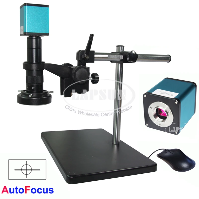 

Lapsun Autofocus 1080P 60FPS SONY SENSOR IXM290 HDMI Industry Auto Focus Focal Microscope Camera 180X C-Mount Lens Stand TF card