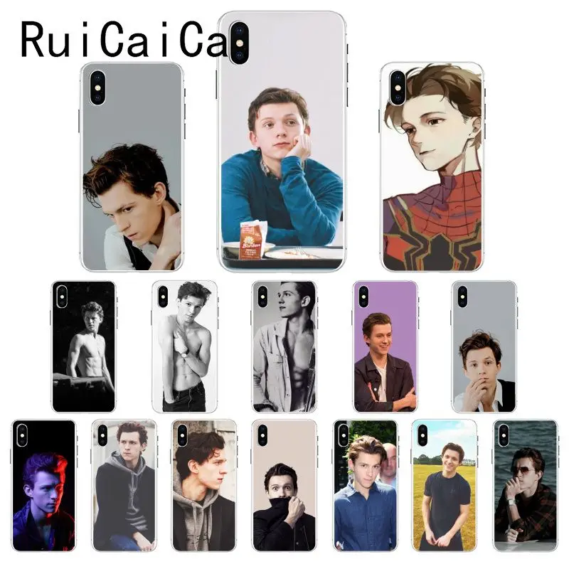 Ruicaica том Холланд Marvel Человек паук Мягкий чехол для телефона из ТПУ iPhone 5 5Sx 6 7plus 8