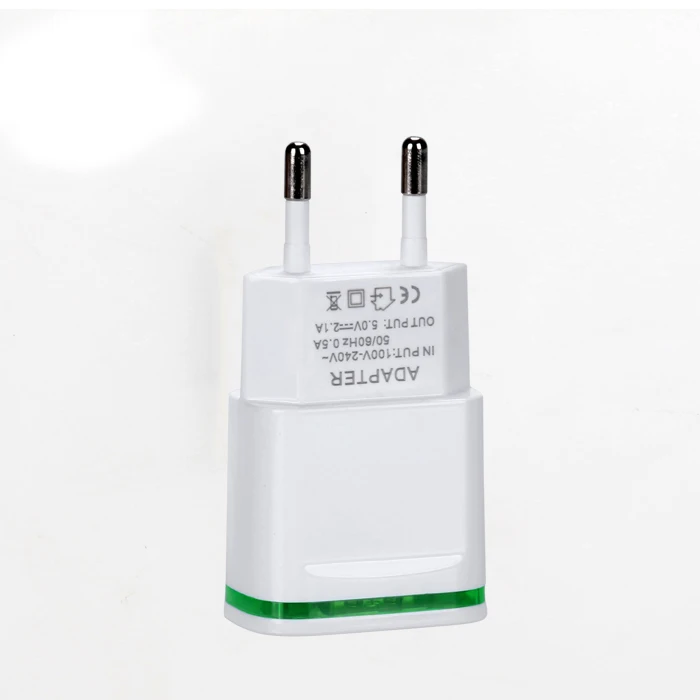 Зарядное устройство с 2 USB портами штепсельная вилка стандарта США ЕС со
