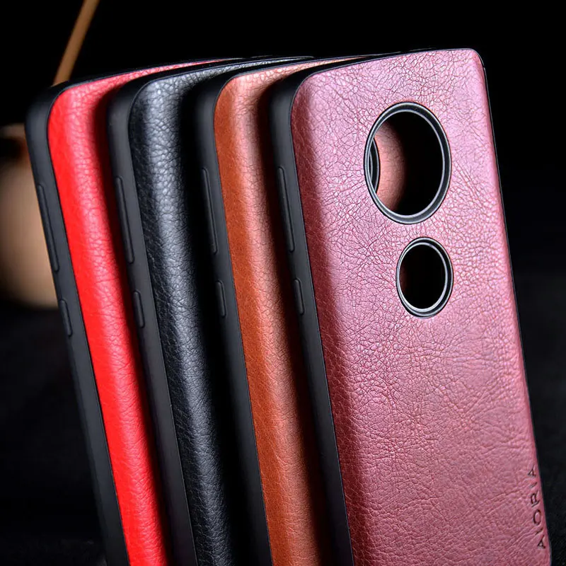 

Case for Motorola Moto G7 G6 G5S Plus funda luxury Leather Vintage litchi pattern capa cover for moto g7 g6 g5s plus case coque