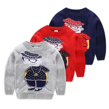 Kids Cotton Sweaters Knit Pullover Girls Boys Sweater Autumn Winter Casual Red Navy Blue Tops Size For 3 4 5 6 7 years old kids