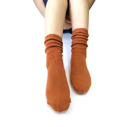 Толстые теплые женские носки зимние однотонные для девочек японский стиль повседневные носки мягкие удобные забавные носки Calcetines Meias