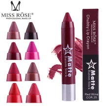 Lápiz de labios Miss Rose aumatic mate vintage rosa rojo lápiz de labios impermeable de larga duración 8 colores nude lápiz de contorno de labios MS061