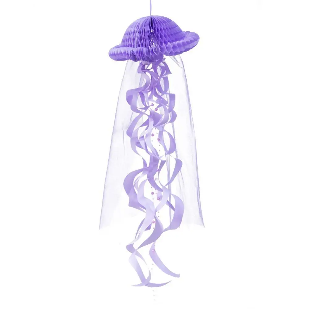 1 шт., сделай сам, медузы, вечерние украшения, подвешивание, галобиос, соты, Губка Боб, под морем, декор для детей, день рождения, принадлежности для душа - Цвет: purple