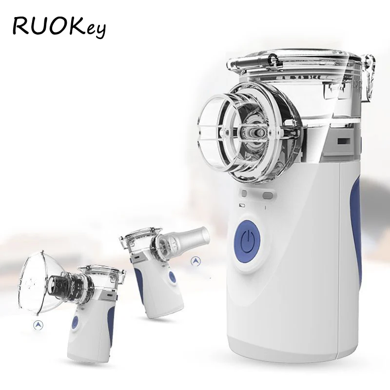 

Portable Ultrasonic Nebulizer Handheld Inhaler Respirator Humidifier Kit Health Care Adult Kids Home Inhaler Machine Atomizer