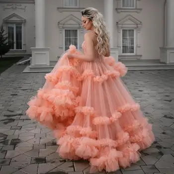 

Beautiful Arabic Dubai A Line Prom Dress Tulle Sexy Spaghetti Straps V Neck Sparkly Beaded Formal Evening Dresses For Gala Party