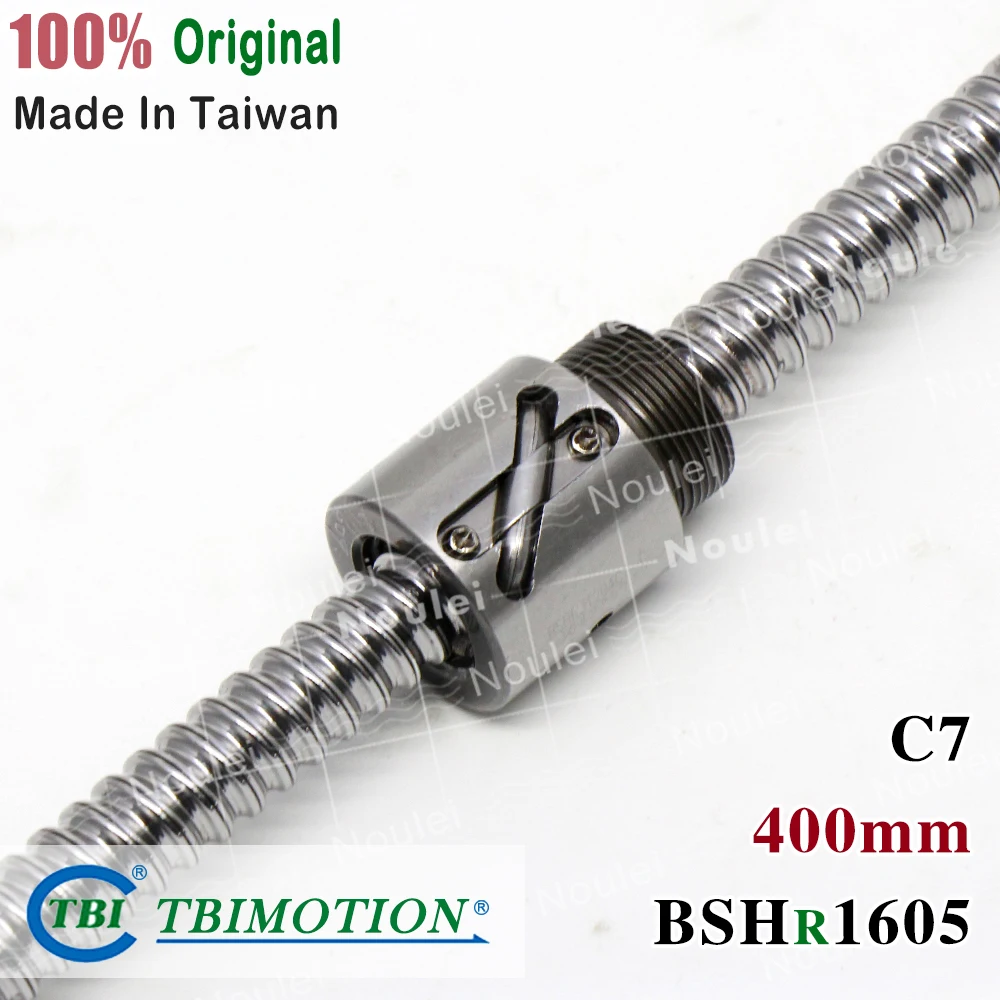 

TBI ballscrew 1605 C7 400mm with BSH1605 ball nut with end machined for high stability CNC part