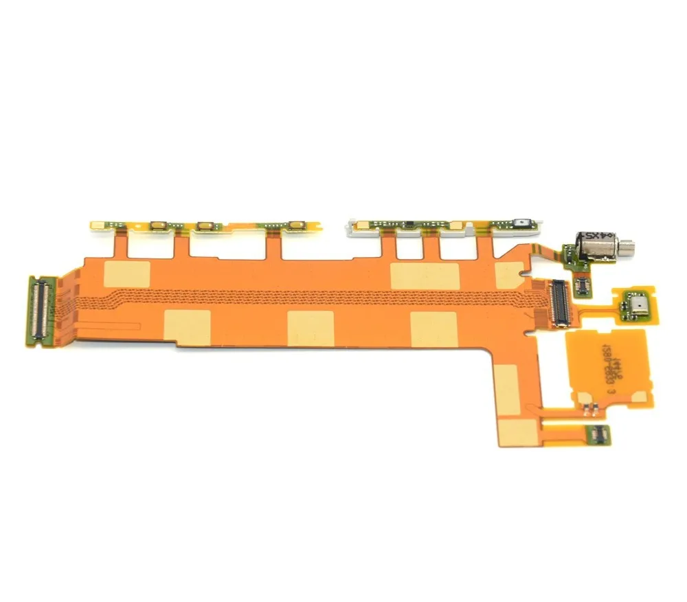 Оригинальная Кнопка питания гибкий кабель для sony Z3 D6653 D6603 переключатель громкости микрофон Вибратор для замены запчастей