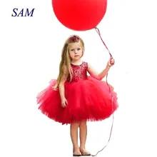 Детское нарядное свадебное платье принцессы вечерние платья без рукавов с блестками для девочек летние платья