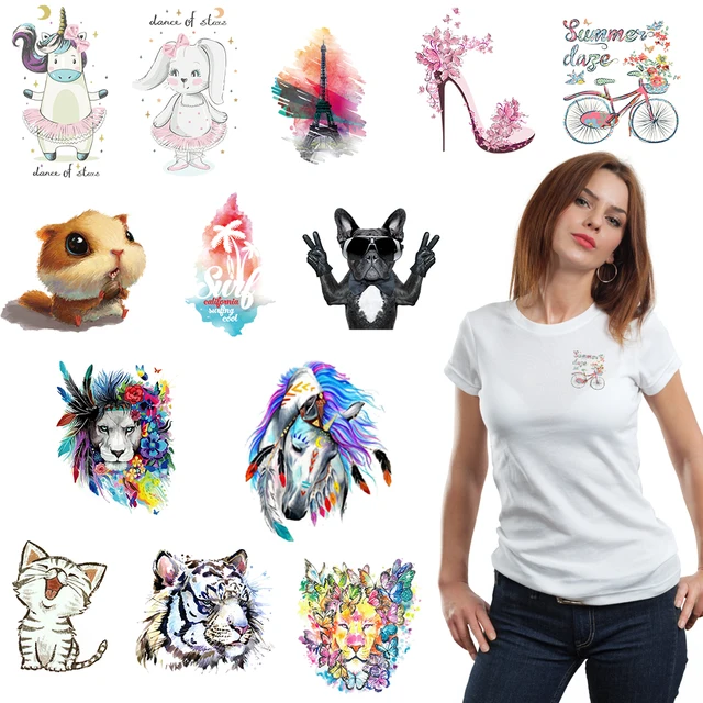 Iron on Transfer for Clothing Small Size Stickers on Clothes DIY Badges