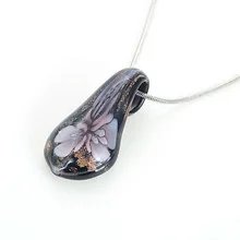 Miasol, ручная работа, муранская серебряная фольга, Эд, лэмпворк, стекло, подвеска в форме сердца, подходит для ожерелья, золотая пыль и серебряная фольга, женский свободный шнур