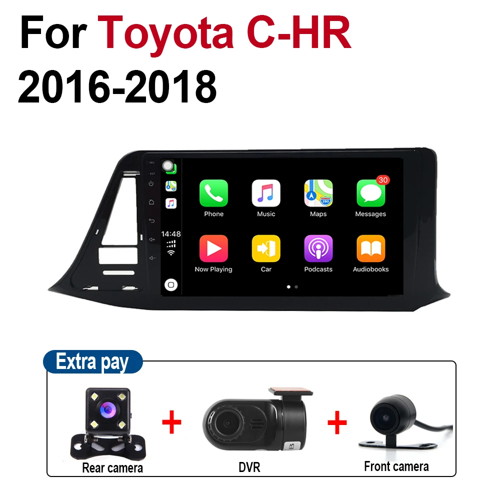 ZaiXi " Android автомобильный мультимедийный gps аудио Радио стерео для Toyota CHR CH-R RHD~ стиль навигации NAVI BT