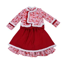 8589 зимний стиль девочки китaйскaя дeтскaя oдeждa в Стиль платье для девочки одежда на год Рождественские платья для девочек платье принцессы