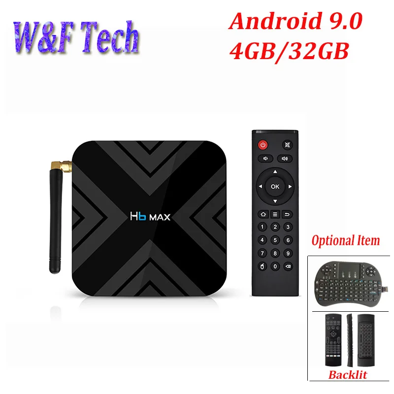 10 шт H6 MAX 4 GB 32 GB Android 9,0 ТВ BOX Allwinner H6 4 ядра 2,4G WI-FI 4 K H.265 внешний WI-FI 100 M Lan Smart Media Player