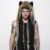 Men Faux Fur Hood Animal Hat Ear Flaps Hand Pockets 3in1 Animal Hood Hat Wolf Plush Warm Animal Cap with Scarf Gloves