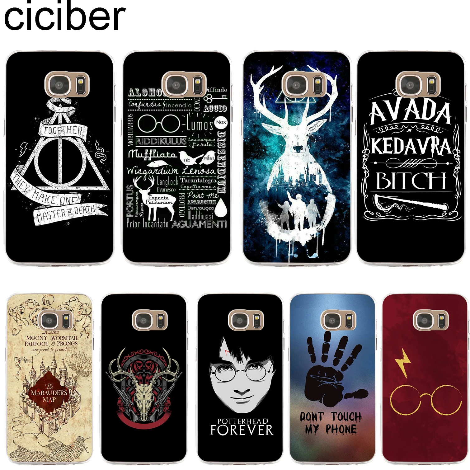 

ciciber Harry Potter for Samsung Galaxy S 9 8 7 6 5 Edge Plus Soft Silicone TPU Phone Cases Back Cover Clear for Note 9 8 5 4 3
