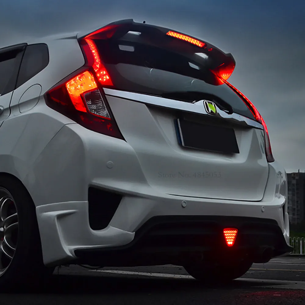 Для Honda Fit /Jazz GK5 светильник с белым спойлером 2014 2019 ABS пластик Неокрашенный задний