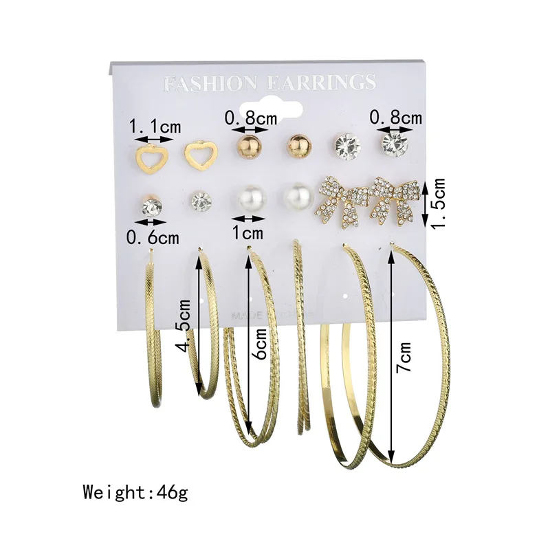 steel earrings set