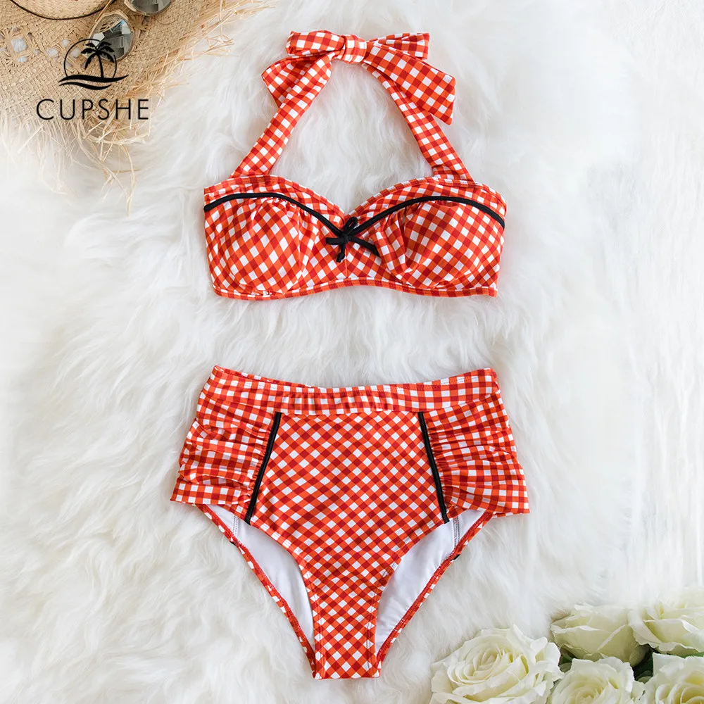 cupshe gingham bikini