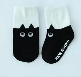 Sockspromo/ г. Новые весенне-летние хлопковые носки принцессы для девочек с рисунком, детские носки до щиколотки с принтом кота/кролика - Цвет: white black