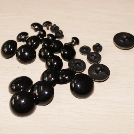 100 PCS Black Shank Buttons Plastic Decorative Button DIY Sewing Eye