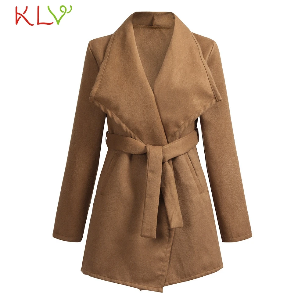 Женская куртка, зимняя, размера плюс, с отворотом, шерсть, Тренч, длинный,, для девушек, чамарра, Cazadora Mujer, пальто для девочек, 18Nov14