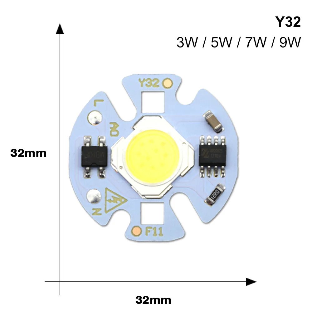 5 шт. лампада Смарт IC LED COB чип 3 Вт 7 9 220 В Y32 для DIY лампа светильник прожектор не