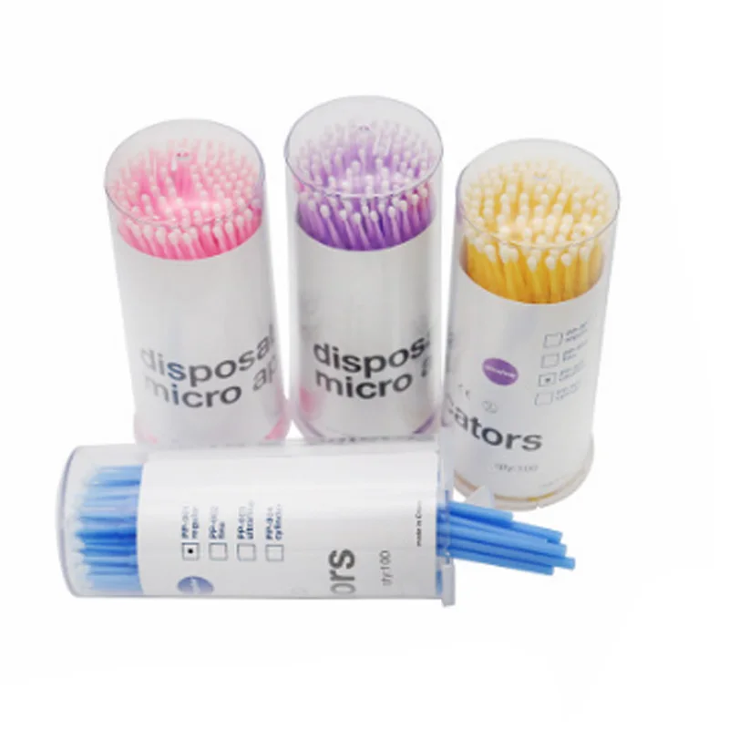 

100Pcs/pack Durable Micro Disposable micro brush Individual Lash Removing Tools Swab Micro brushes Eyelash Extension Tools