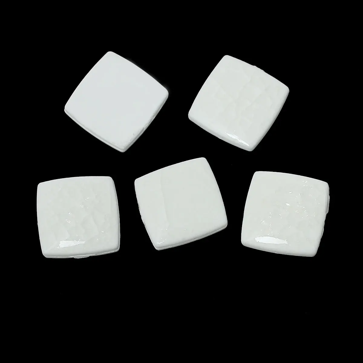

DoreenBeads Ceramics Dome Seals Cabochons Embellishments Findings Square Flatback White Crack Pattern 15mm x 15mm ,2 PCs