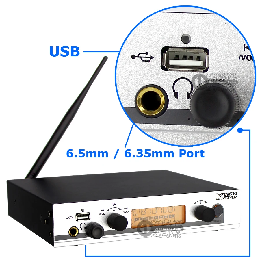 Беспроводной в ухо Мониторы профессиональной сцене Мониторы ing Системы 3 поясной приемник беспроводная 1 USB передатчик Мониторы s в наушники