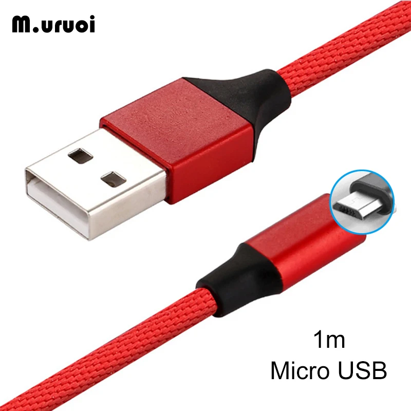 Кабель M.uruoi Micro USB 1 м для быстрой зарядки и передачи данных мобильный телефон Samsung