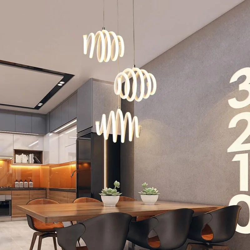 

New restaurant chandelier led post modern table lamp simple personality creative bar table lamp Nordic three head led lighting