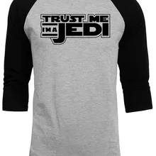 Летняя Новинка, модная дизайнерская футболка с принтом, футболка для колледжа, забавная футболка со Звездными войнами, Trust Me I'm a Jedi knight, Мужская брендовая одежда