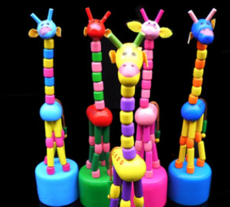 

Premium Quality Baby Kids Wooden Colorful Standing Rocking Dancing Giraffe Gift Intellectual Toy