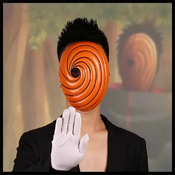 

Top Grade100% Resin Naruto Obito Japan Anime Masks Masquerade Prop One Eye Cosplay Party Mask For Halloween Movies Cosplay Mask