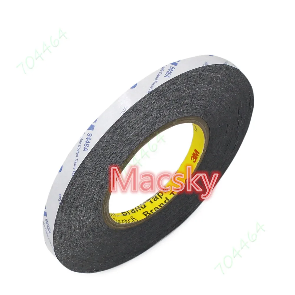 3M 8MM Screen Black glue Tape 164ft Black Double Sided Adhesive 3mm