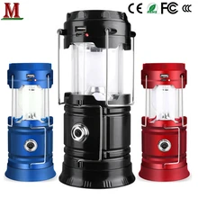 Солнечный светодиодный фонарики, кемпинговые осветители, перезаряжаемые палатка огни на открытом воздухе, супер яркие фонарики, сменные батарейки