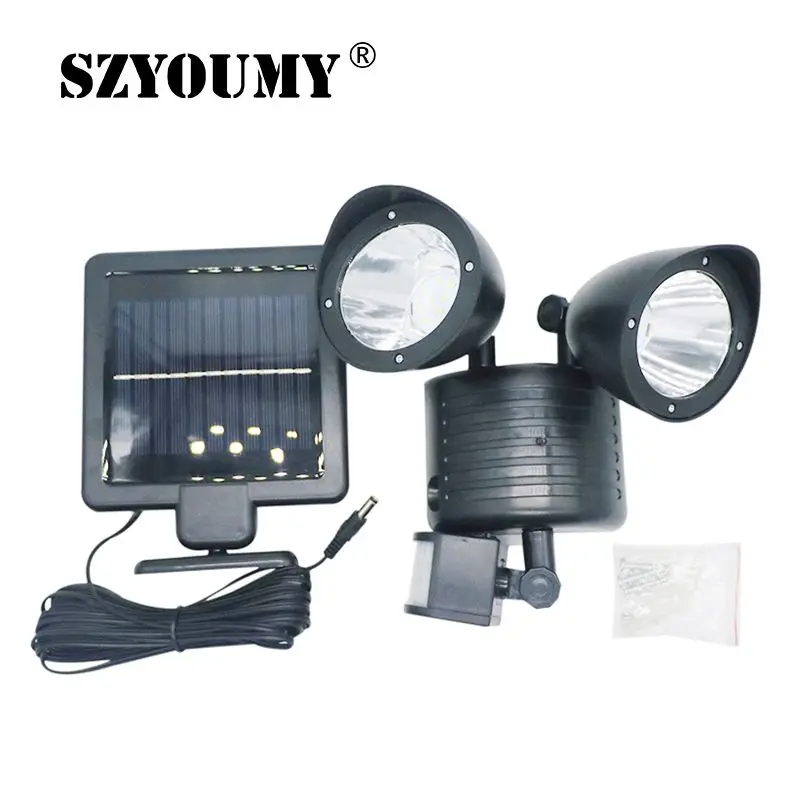 

SZYOUMY 22 LED Solar Light High Power Outdoor Waterproof Street Light PIR Motion Sensor Security Lighting Solar Wall Lamps