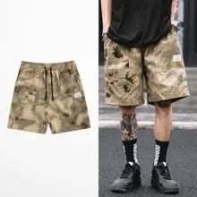 Для мужчин Tide брендовая мужская камуфляжная рубашка Пляжные шорты с карманами летние шорты штаны Для мужчин скейтборд в стиле «хип-хоп» спецодежды досуг брюки