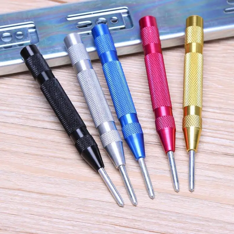 

Heavy Duty Automatic Centre Punch Spring Loaded Metal Wood Press Dent Marker 1pcs Black Automatic Centre Punch