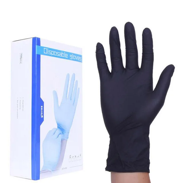 100 Pcs/Box Black Garden Gloves Disposable Latex Gloves For Home