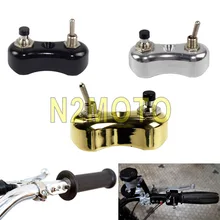 Латунь черный Серебряный Мини накладка на руль Переключатель Блок кнопочный переключатель для Кафе Racer Chopper Bobber Triumph 7/" 1" Руль