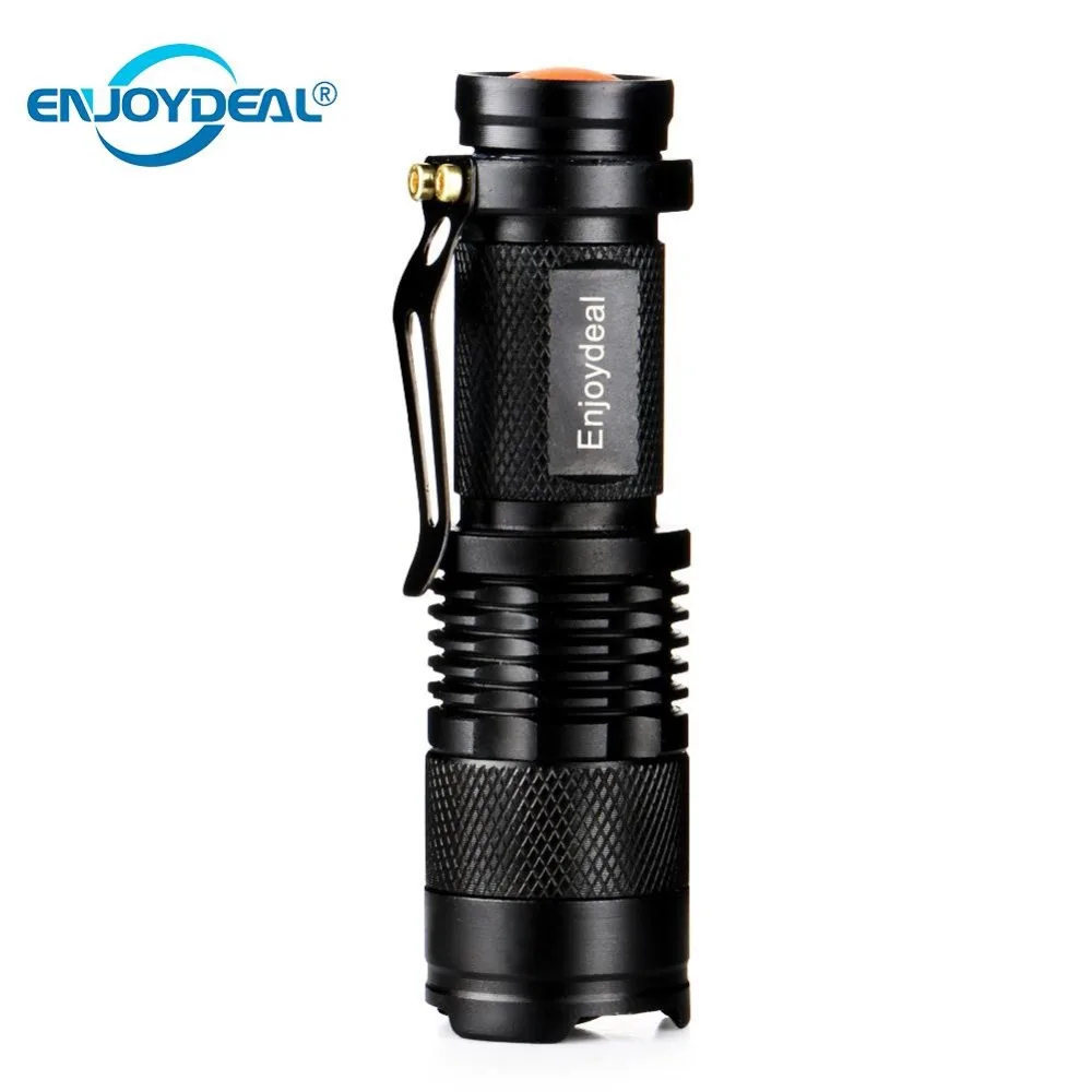 

Mini penlight LED Flashlight Torch 2000LM Q5 LED Spot Lamp Adjustable Zoom Focus Flash light Lantern For AA/14500 Battery