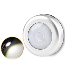 6 Led Adhesive Control Wireless Night Light Silver Cabinet Lamp Battery Powered Stepless Dimming Pat Security Kitchen