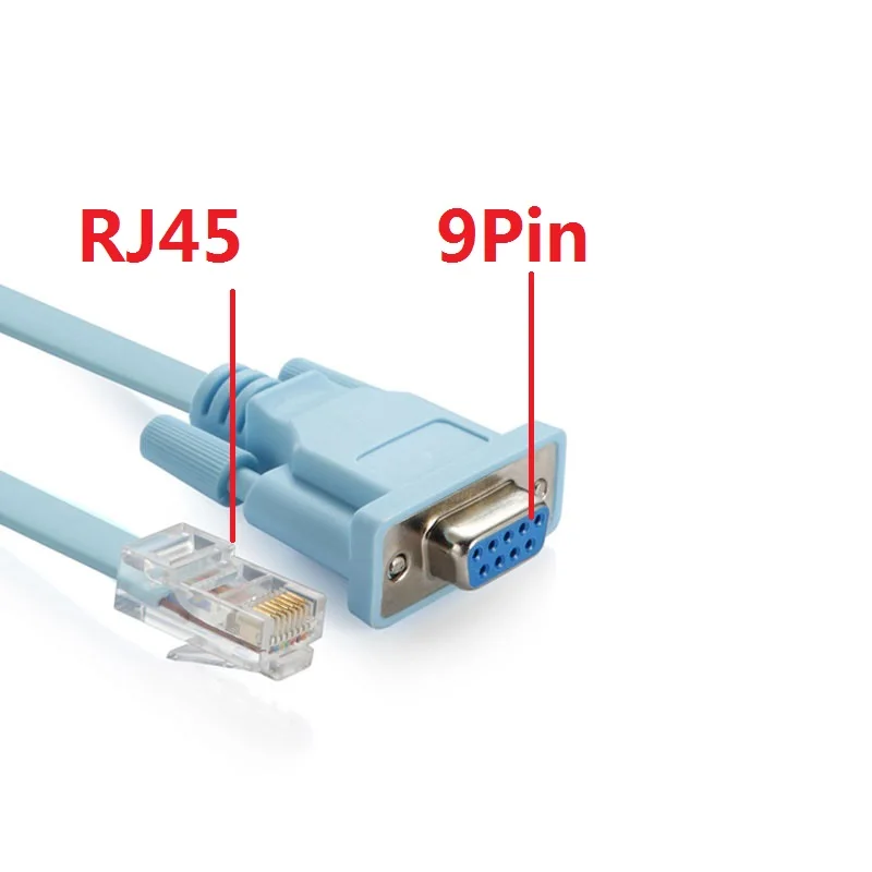 

5Pcs 1.8M Console configuration line db9 to rj45 debug line RJ45 male to RS232 female Serial connection line routing switch