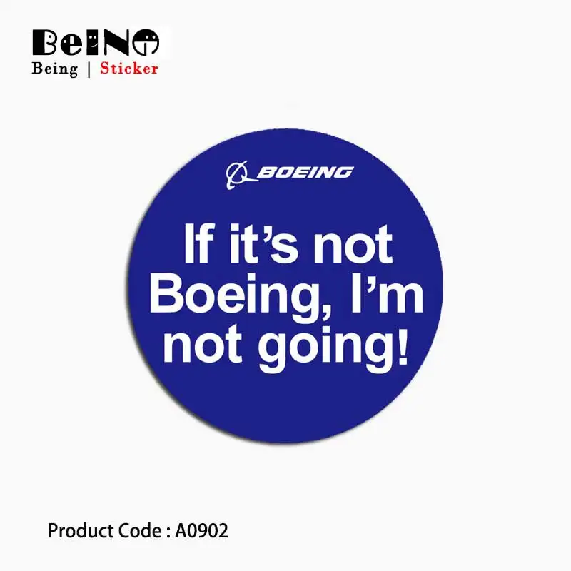

Boeing Aerospace Aircraft Sticker Logo Sign Waterproof Suitcase Laptop Guitar Luggage Skateboard Toy Lovely A0902 Stickers QY48