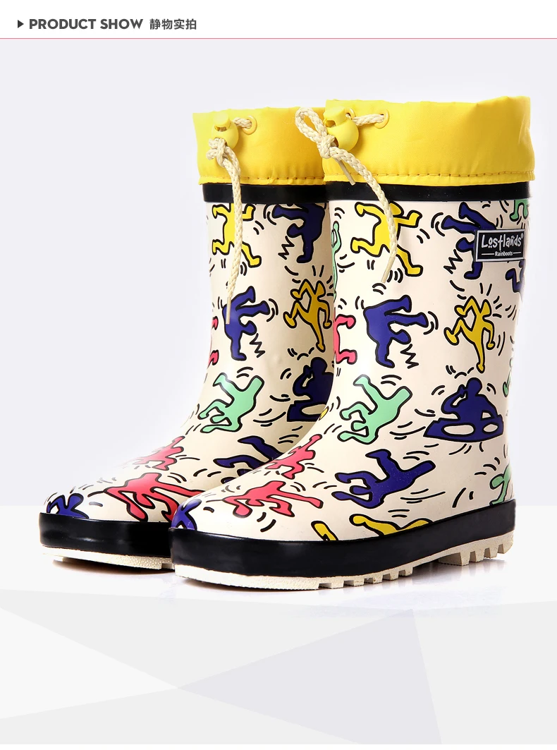 Cartoon Children Rain Boots Spring Autumn Winter Boys Girls Shoes Baby Kids Rainboots Non-Slip Waterproof Shoes Boot BS20 (6)