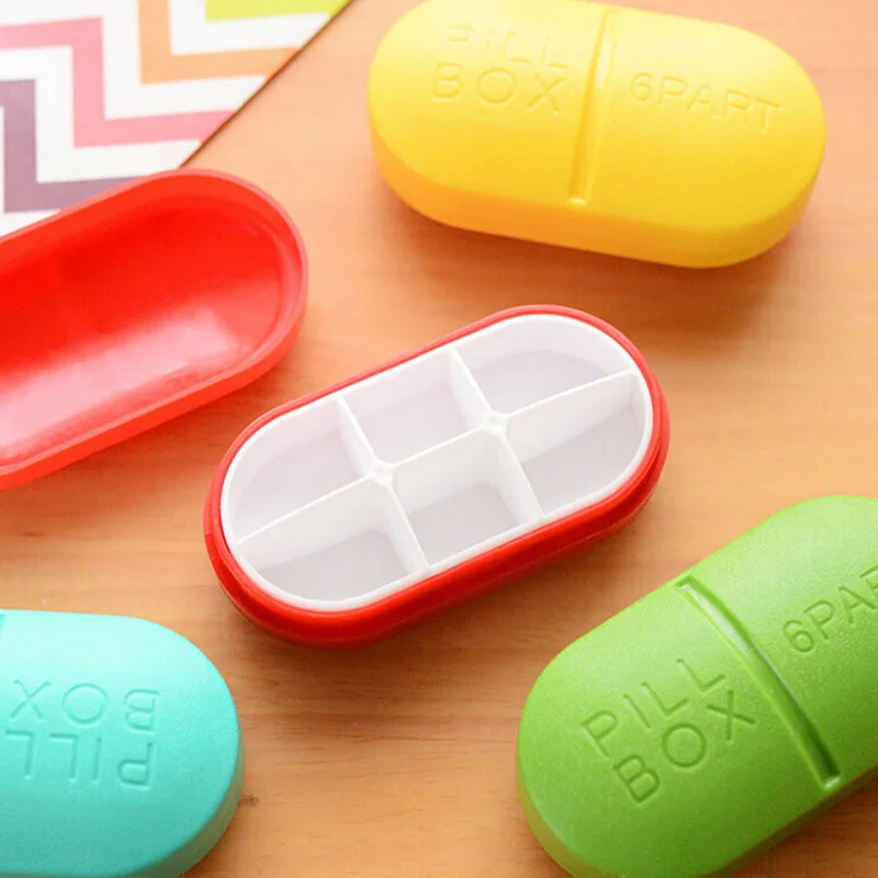 Cute Plastic Mini Pill Box Foldable Container Drug Tablet Travel Case